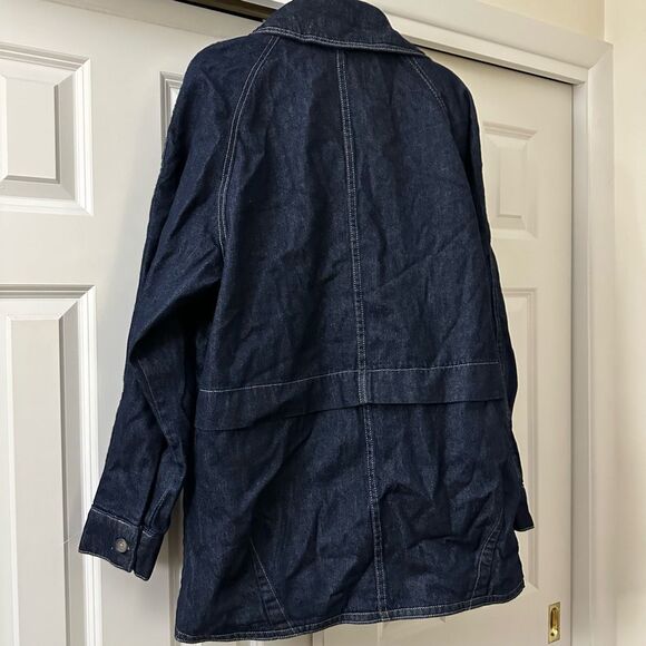 Free People Denim Car Coat Jean Jacket - Picture 7 of 10